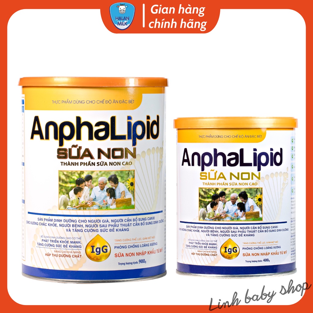 Sữa  Anphalippid sữa non 400g-900g-Bổ sung dinh dưỡng,canxi, sức đề kháng, Halanmilk