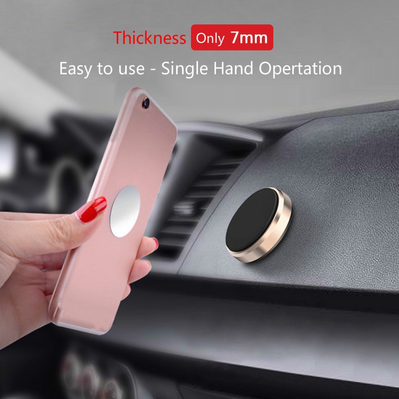 Giá Đỡ Điện Thoại Mini Bằng Kim Loại Hít Nam Châm Ổn Định Cho Xe Hơi