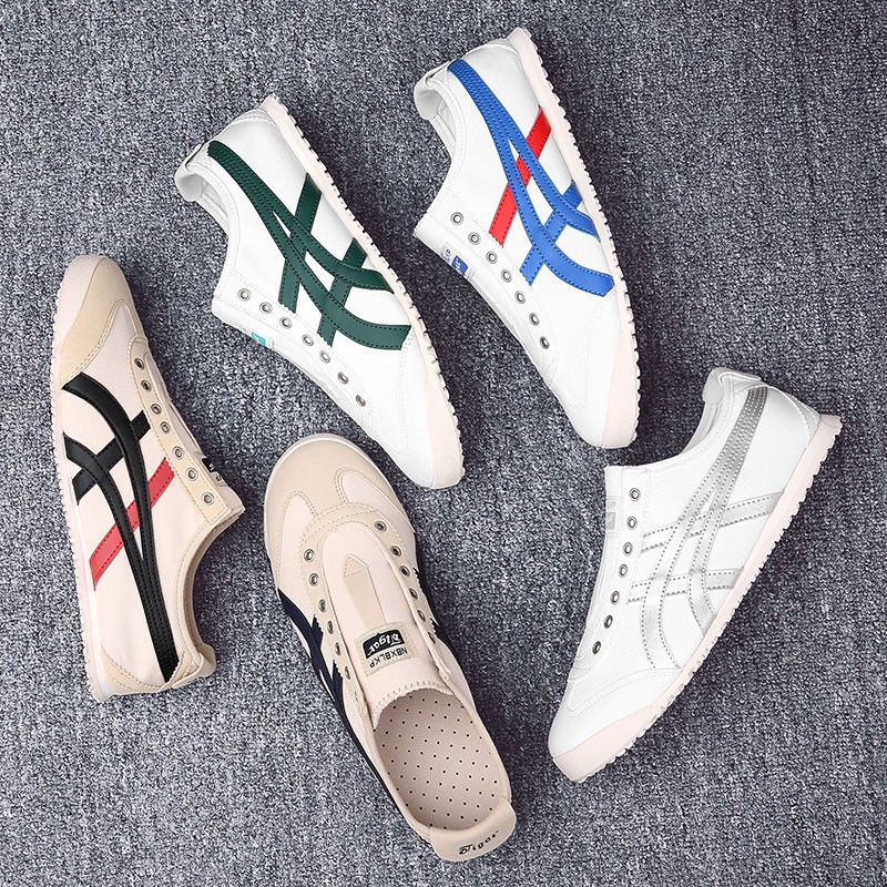 Onitsuka tiger men's shoes summer breathable canvas shoes men's Korean version of the trend of wild casual board shoes men's lazy one