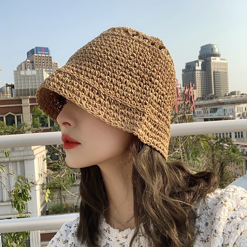 Mũ vành rộng thiết kế đơn giản kiểu Hàn Quốc cho nữ