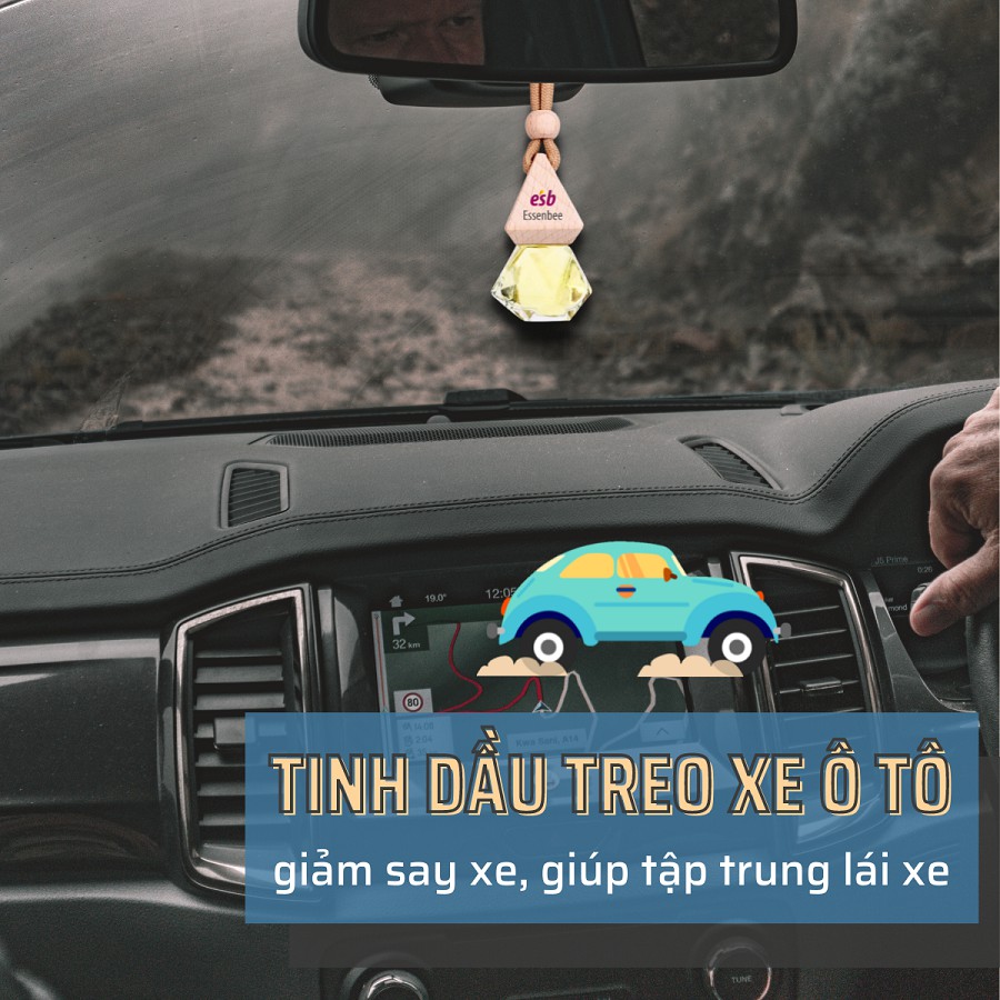 Tinh dầu Hoa Hồng Essenbee treo xe, treo tủ quần áo