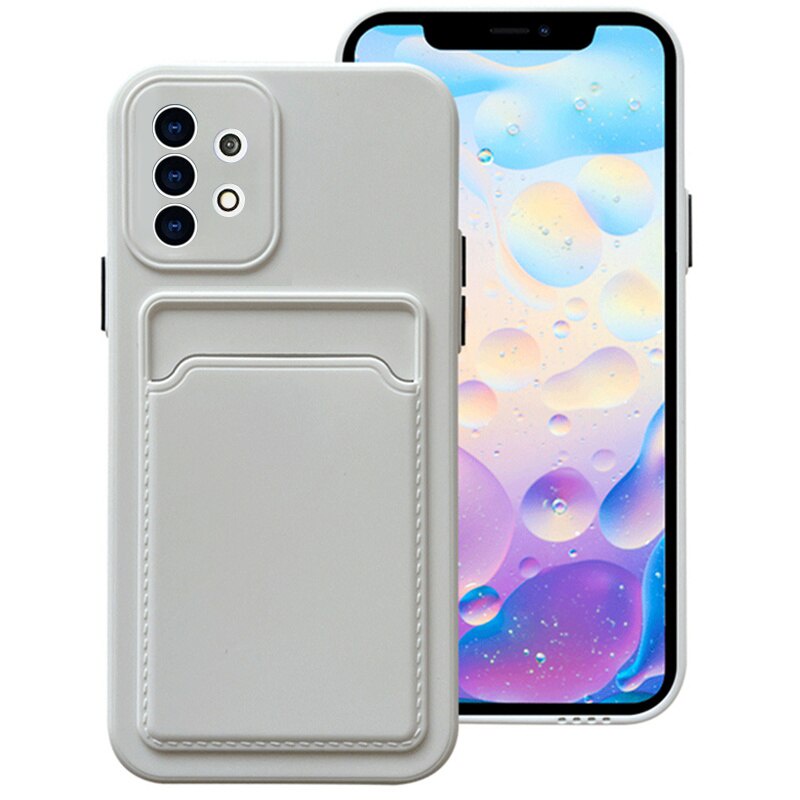 Ốp điện thoại silicon dẻo kèm ngăn đựng thẻ cho SAMSUNG GALAXY S20 FE NOTE 20 ULTRA S20 PLUS A02 A12 A32 4G A52 A51 A71 4G M31S