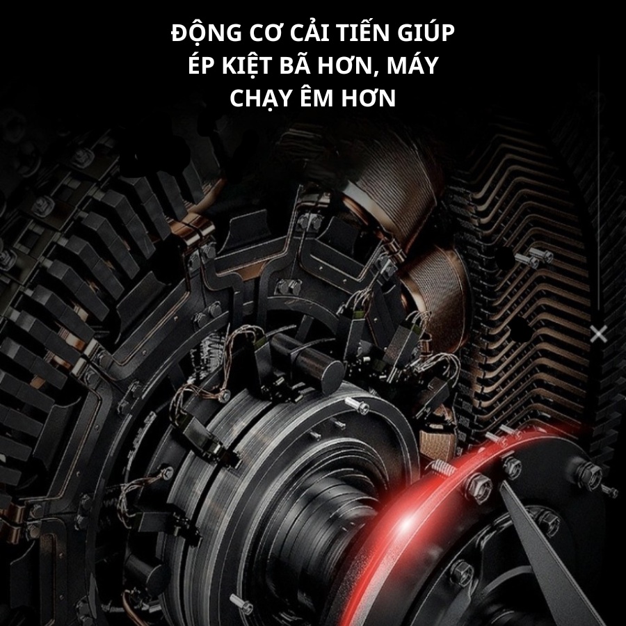Máy ép chậm cao cấp Hauswirt Merkur 2023   kiệt bã, ép rau củ quả thoải mái.