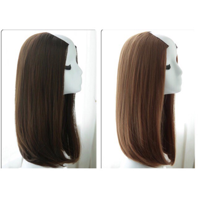 [Mã MABEAUTHE giảm 5k đơn 100k] Tóc Giả Kẹp Chữ U Cụp Đuôi Nhẹ Nhàng