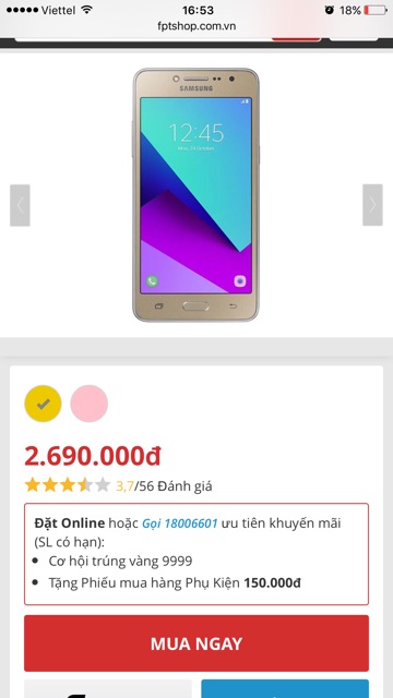 Điện Thoại  J2 prime (1.5GB/8GB ).Máy cũ đẹp 90% | BigBuy360 - bigbuy360.vn