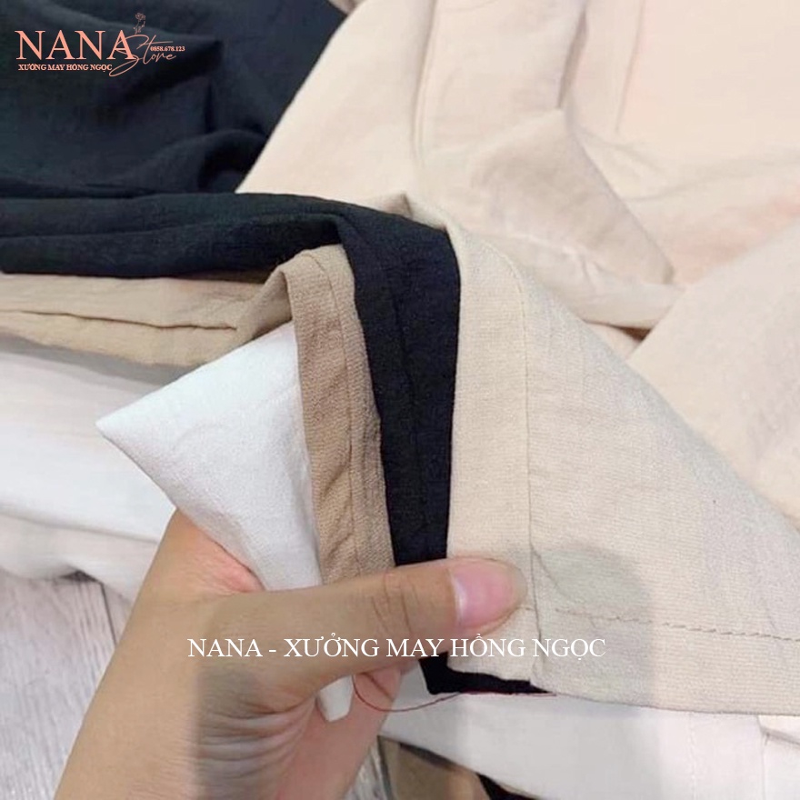 Quần đùi đũi nữ ống rộng lưng thun chun mặc ở nhà - Quần short nữ ống rộng cạp cao khóa thật vải đũi xước mềm đi biển | BigBuy360 - bigbuy360.vn