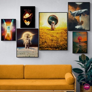 Tranh treo tường chủ đề Canvas, chủ đề vũ trụ độc quyền STICKERDAILY, decor phòng khách, gaming PHG_14