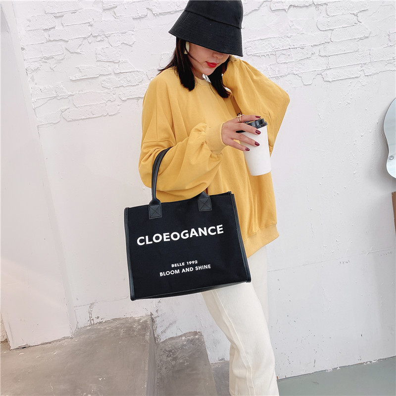 Túi xách tote IELGY sức chứa lớn in chữ cho nữ