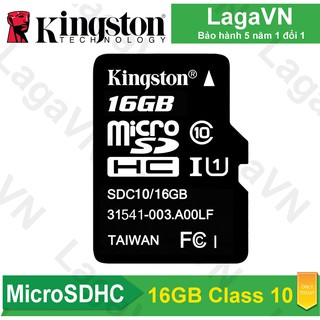 [Freeship toàn quốc từ 50k] Thẻ nhớ Kingston 16GB MicroSDHC Class 10 UHS-I 80Mb s thumbnail