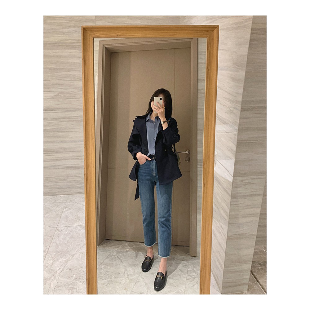 QUẦN JEANS KATY XANH ĐẬM | CẠP CAO 2 NÚT | ỐNG ĐỨNG | BigBuy360 - bigbuy360.vn