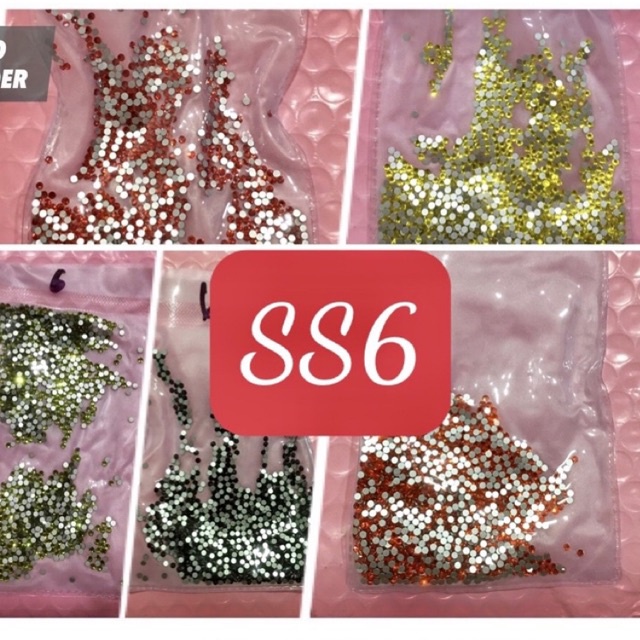Đá nail SS6 làm hoa bột nail, phụ kiện trang trí váy áo điện thoại, giày dép thủ công
