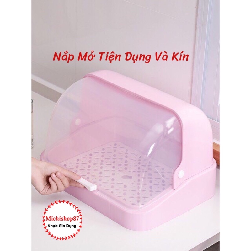 [Rẻ Vô Địch] Khay úp ly, cốc, úp bình sữa có nắp đậy nhựa Việt Nhật Mẫu MỚi 2021(MS1355)