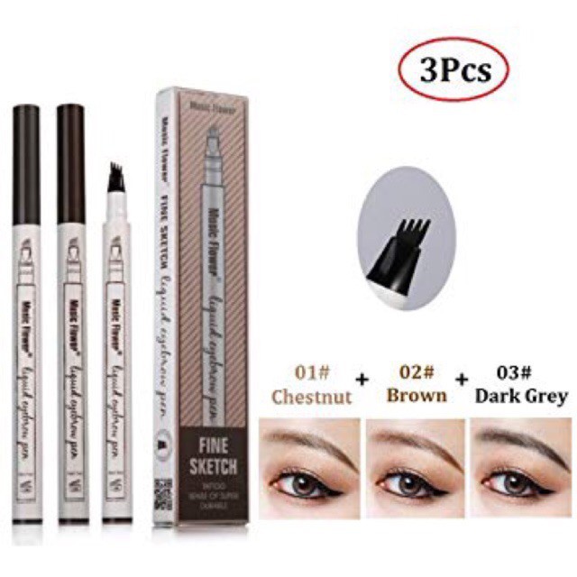 Bút Kẻ Lông Mày Phảy Sợi 4D Dạng Lỏng Chống Thấm Nước | BigBuy360 - bigbuy360.vn
