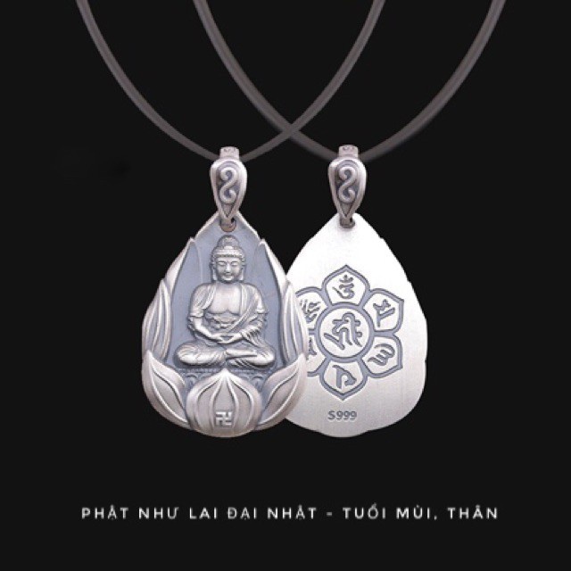 Mặt Dây Chuyền Phật Bản Mệnh 12 CON GIÁP Bạc Thái cao cấp 999 - (Tặng kèm dây đeo)