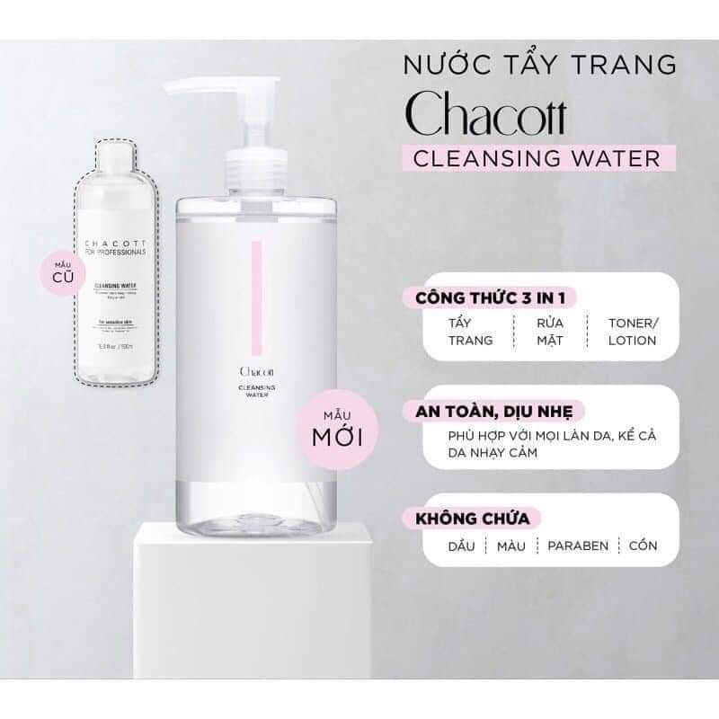 Nước tẩy trang Chacott 500ml nội địa Nhật