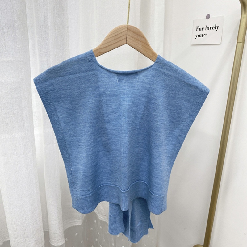 Áo Choàng Cardigan Đan Len Màu Trơn Thắt Nút Trước Vai Có Thể Tháo Rời Cho Nữ