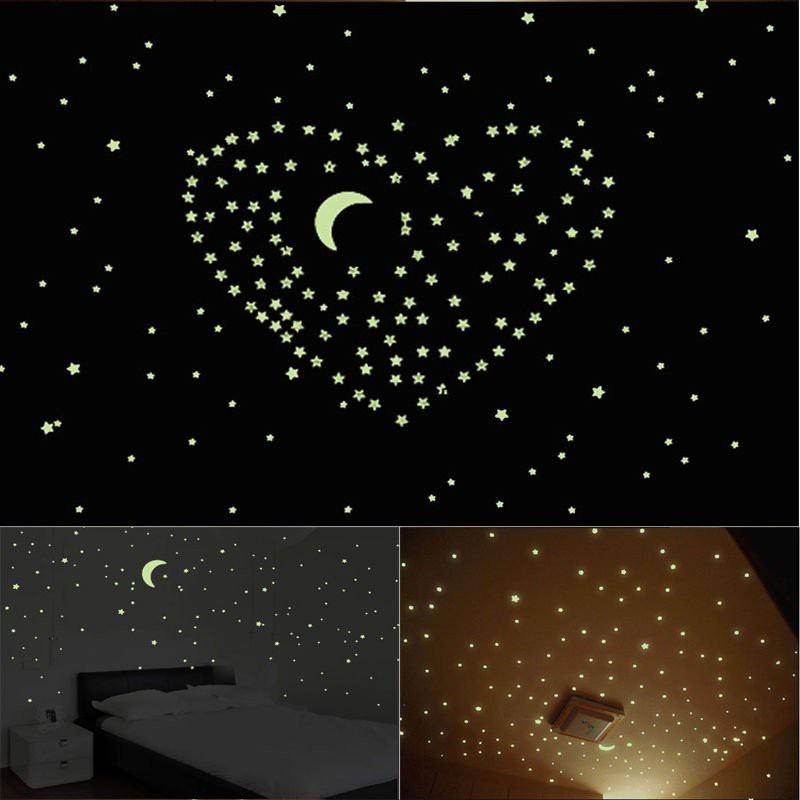 Túi 100 ngôi sao dạ quang nhiều màu phát sáng ban đêm siêu đẹp