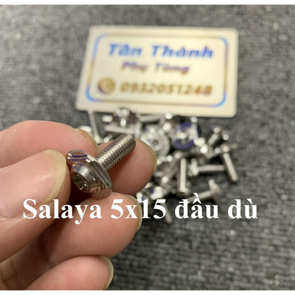 Ốc salaya 5x15 đầu dù răng nhuyễn : mão winner x, bợ cổ, dàn áo