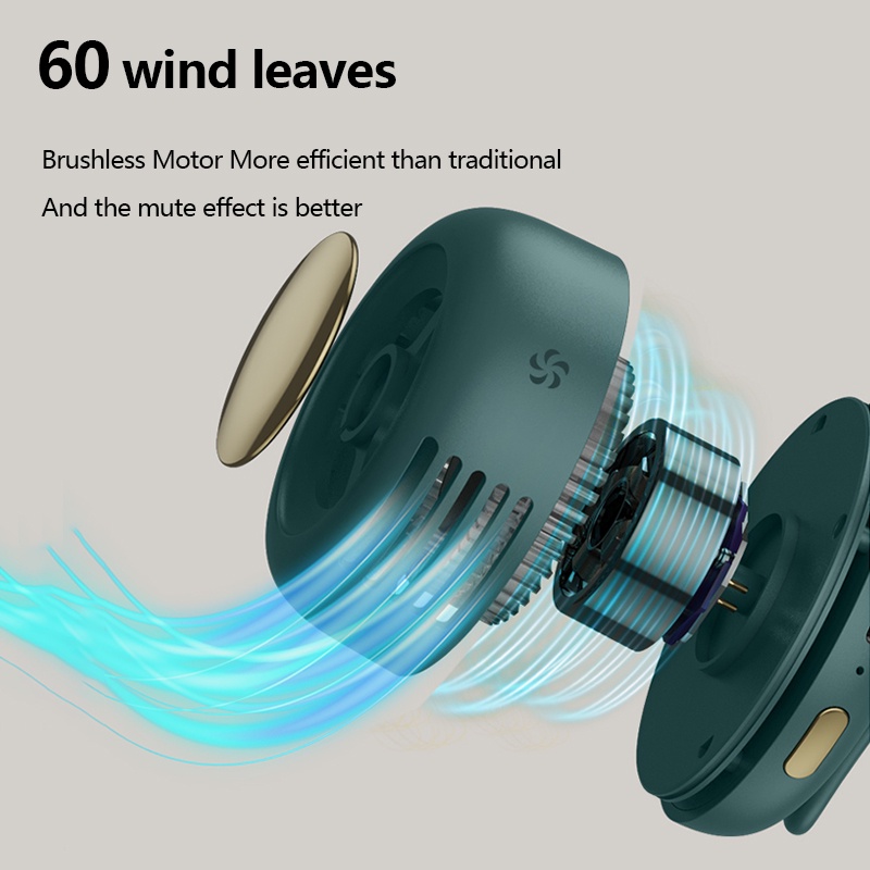 Quạt Usb Mini Cầm Tay Dễ Thương Có Thể Sạc Lại Kèm Kẹp Tiện Dụng