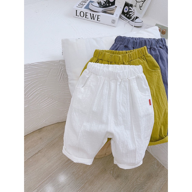 Quần Short Cotton Mỏng Năm Tấc Mùa Hè Phong Cách Nhật Hàn Hàng Mới 2022 Cho Bé Trai Và Bé Gái