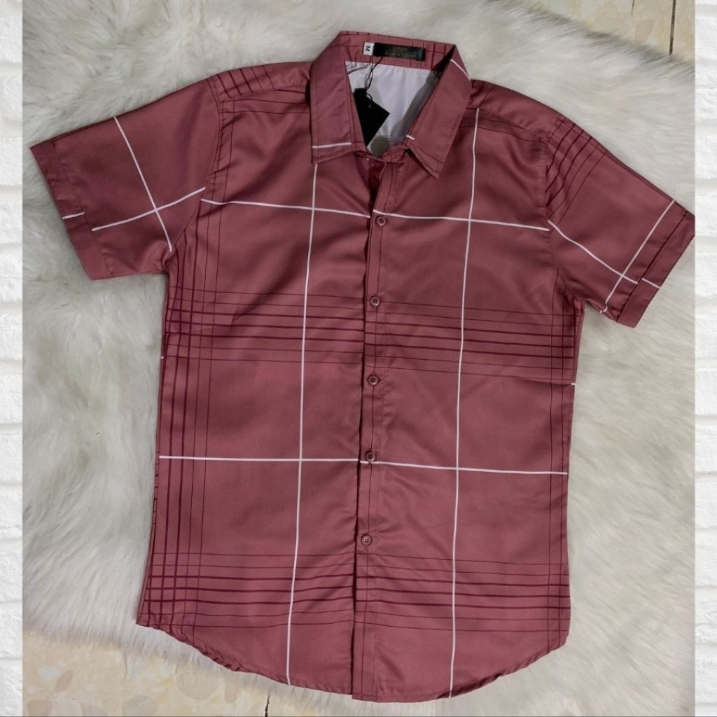 Áo Sơ Mi Nam Ngắn Tay Sọc Caro Cao Cấp DTXM1401 | BigBuy360 - bigbuy360.vn