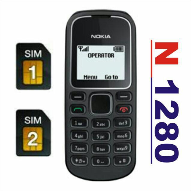 Điện thoại 1280 2 sim