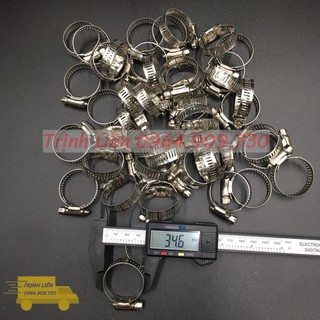 Túi đai siết quai nhê inox 50 cái Đai xiết ống các loại inox siết cổ dê cỡ 32X22mm OTOX