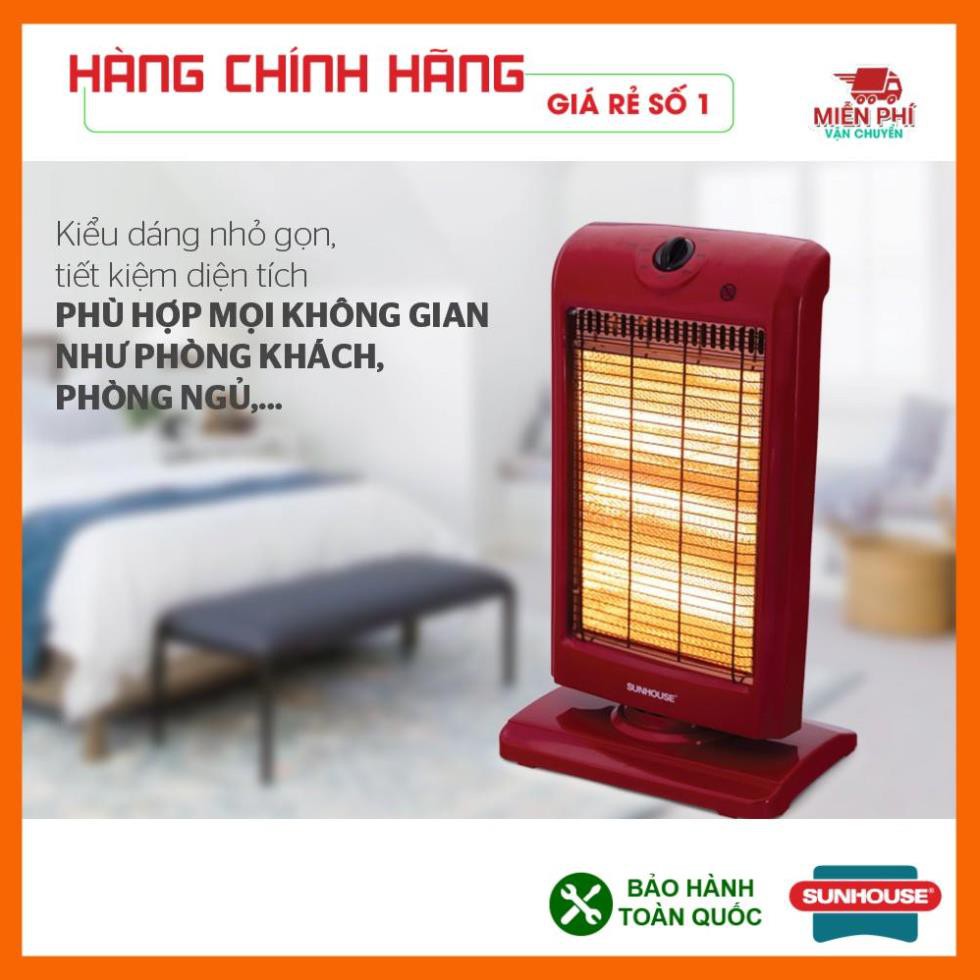 Đèn sưởi 3 bóng halogen Sunhouse SHD7016, Máy sưởi sunhouse SHD7016, tốc độ làm ấm nhanh, tỏa nhiệt đều.