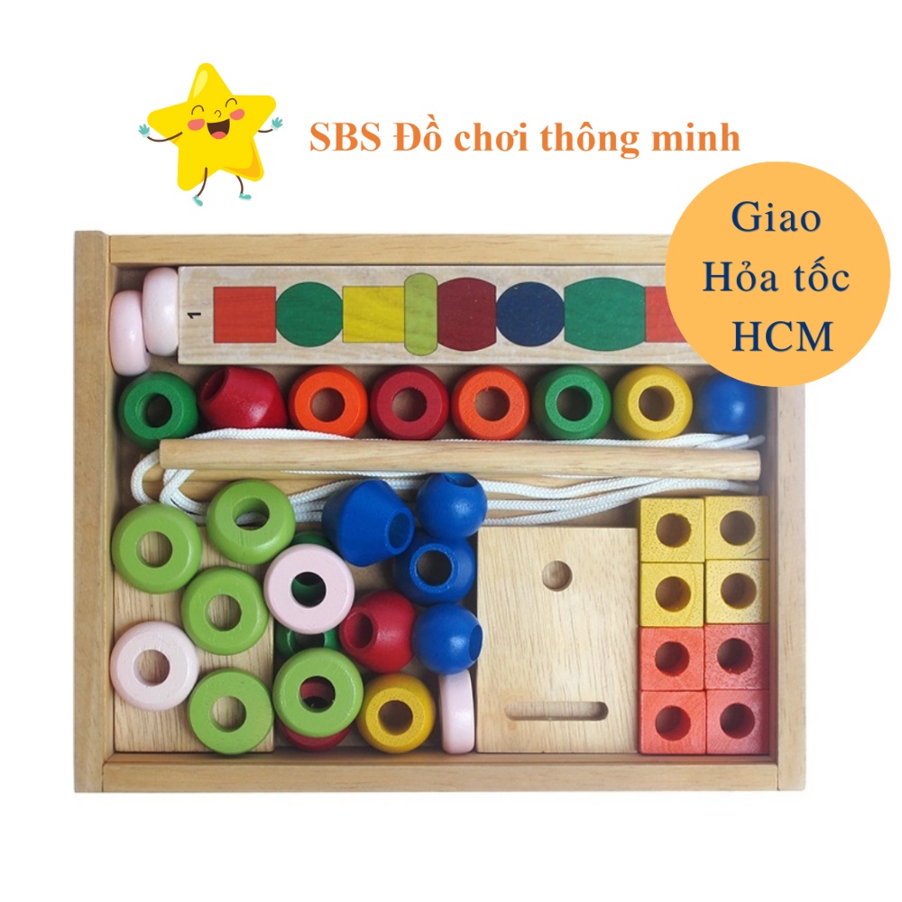 Đồ chơi gỗ Winwintoys - Xếp chuỗi hạt