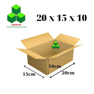 Combo 10 hộp carton Size 20x15x10 Thùng Carton Đóng Hàng Zador