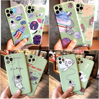 Ốp điện thoại silicon mềm chống sốc họa tiết hoạt hình phi hành gia cho Samsung A01 A11 A21 A21S A31 A41 