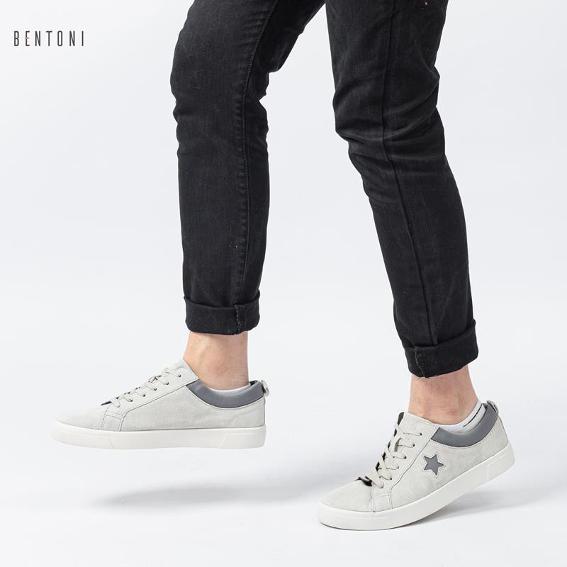 [XẢ KHO] Giày thể thao nam Bentoni - Star Suede Sneaker KK355-2 (Ghi) ! ☑ ₁