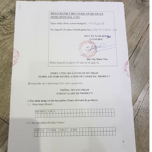 Sữa tắm gội Thảo Dược  Momcare cho trẻ sơ sinh và trẻ em 500ml