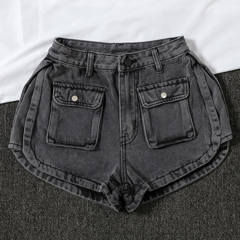 Quần đùi jean lưng cao phong cách Hàn Quốc thời trang dành cho nữ 921