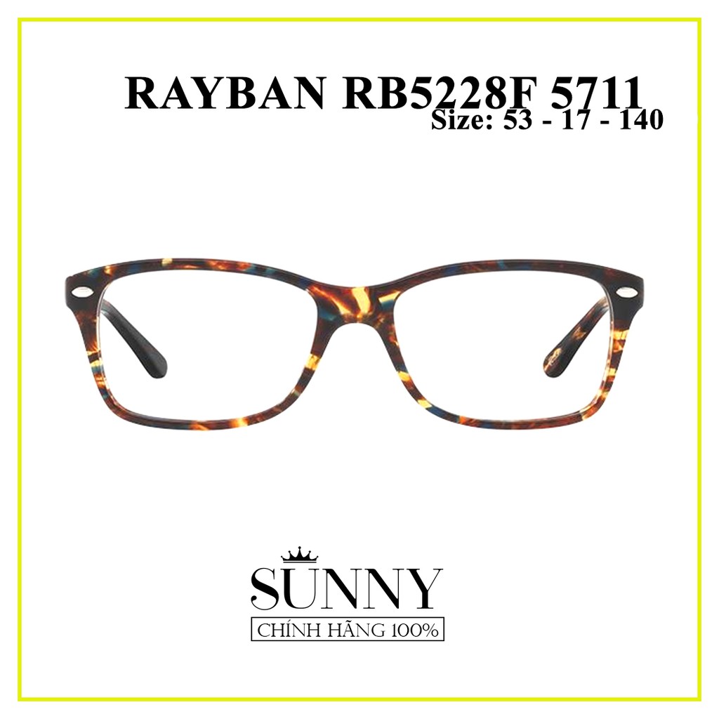 Gọng kính chính hãng Rayban RB5228F-5711 (kèm tem thẻ bảo hành chính hãng, bảo hành toàn quốc
