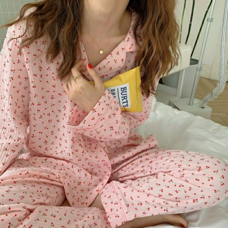 (có ảnh thật) Bộ ngủ / mặc nhà pijama dài ulzzang order