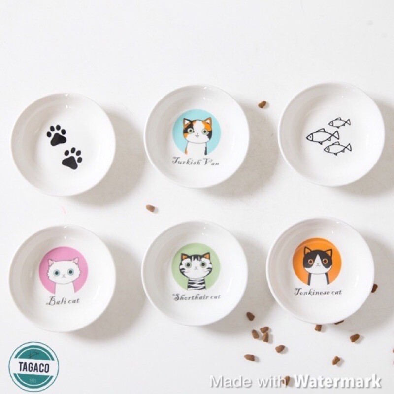 ĐĨA SỨ ĐỰNG THỨC ĂN CHO MÈO SIÊU XINH