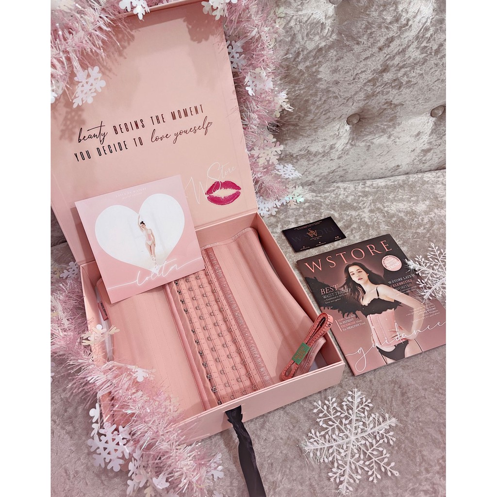 [Combo Latex + Liner] LOLITA - Latex 27 Xương - Latex Màu Hồng Siêu Siết Eo - Nịt Bụng Latex Chuẩn W.STORE | BigBuy360 - bigbuy360.vn