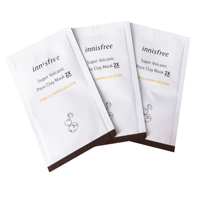 Mặt nạ đất sét Innisfree Super Volcanic Pore Clay Mask 2X 3ml