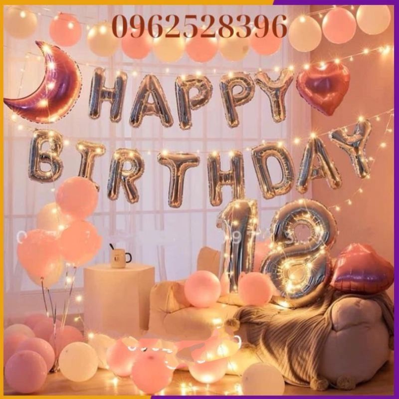 SET TRANG TRÍ❤️SINH NHẬT SP-0021 ❤️Tặng kèm băng dính ❤️ bơm tay