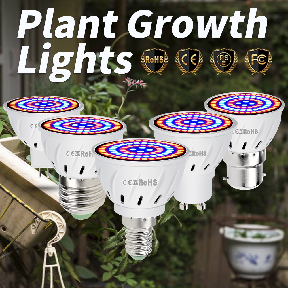 E27 Quang phổ đầy đủ Led Grow Light E14 Cây con hoa Hydroponics Lamp GU10 Plant Bulb Đèn Led chiếu sáng 220V MR16