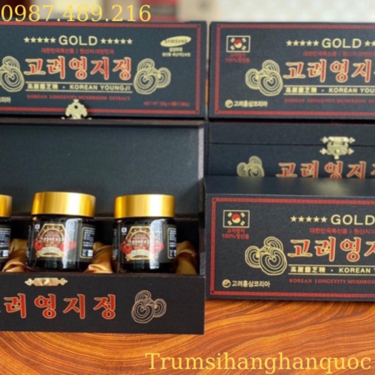 Cao Linh Chi Cao Cấp Hộp Gỗ Đen Hàn Quốc ( hộp 3 lọ x 120gr) [ Hàng Mới Về ]