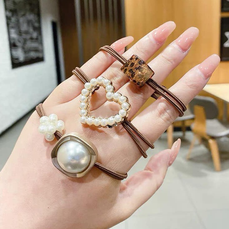 SET 60 DÂY BUỘC TÓC NHIỀU MẪU CÁ TÍNH