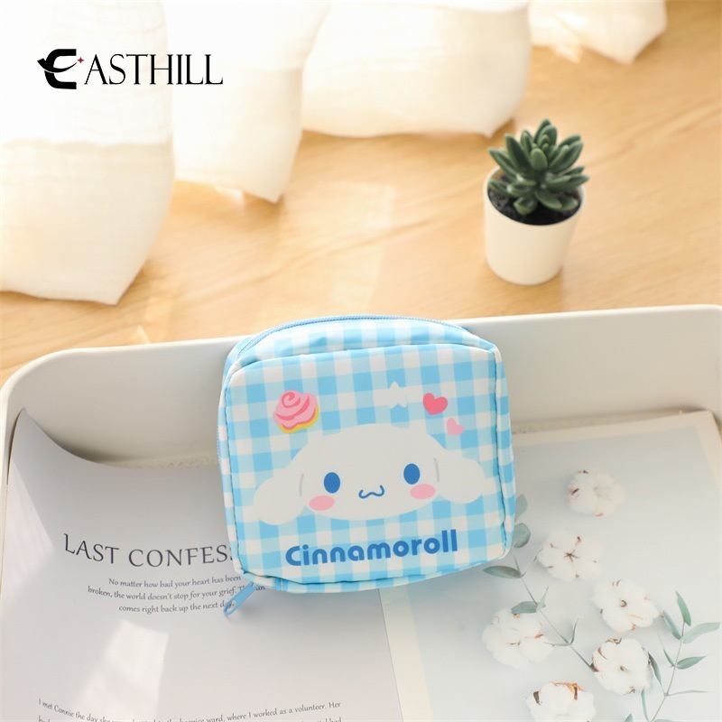 Túi Đựng Tiền Xu/ Mỹ Phẩm Mini Họa Tiết Hoạt Hình Cinnamoroll Dễ Thương