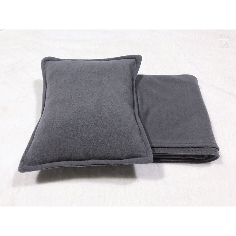 Bộ chăn gối văn phòng Phương Nam màu xám + Freeship
