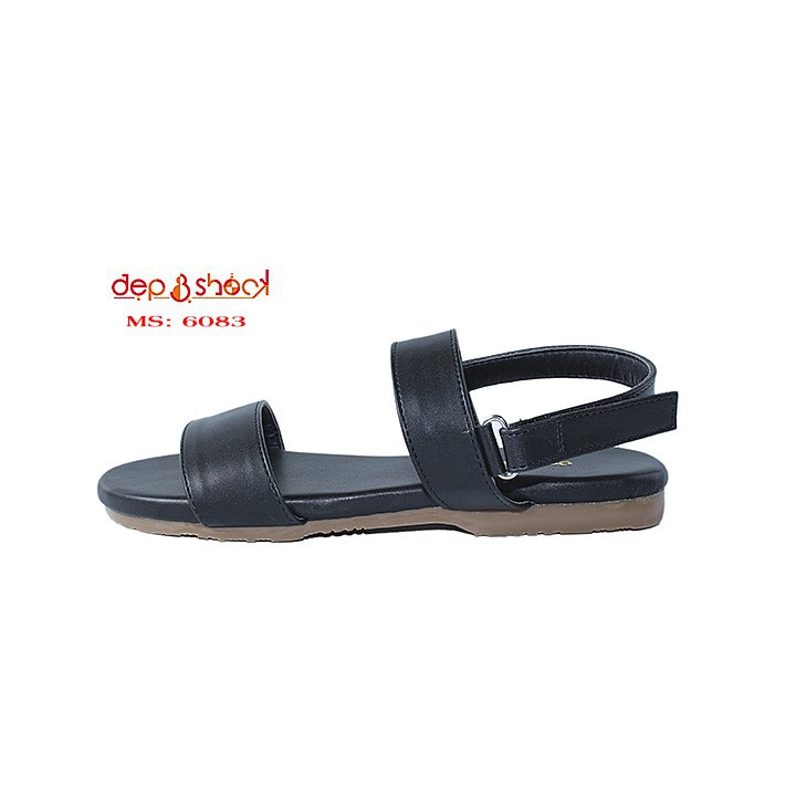 Sandal quai ngang size lớn 42 43 đế bằng chống trơn Depvashock MS 6083