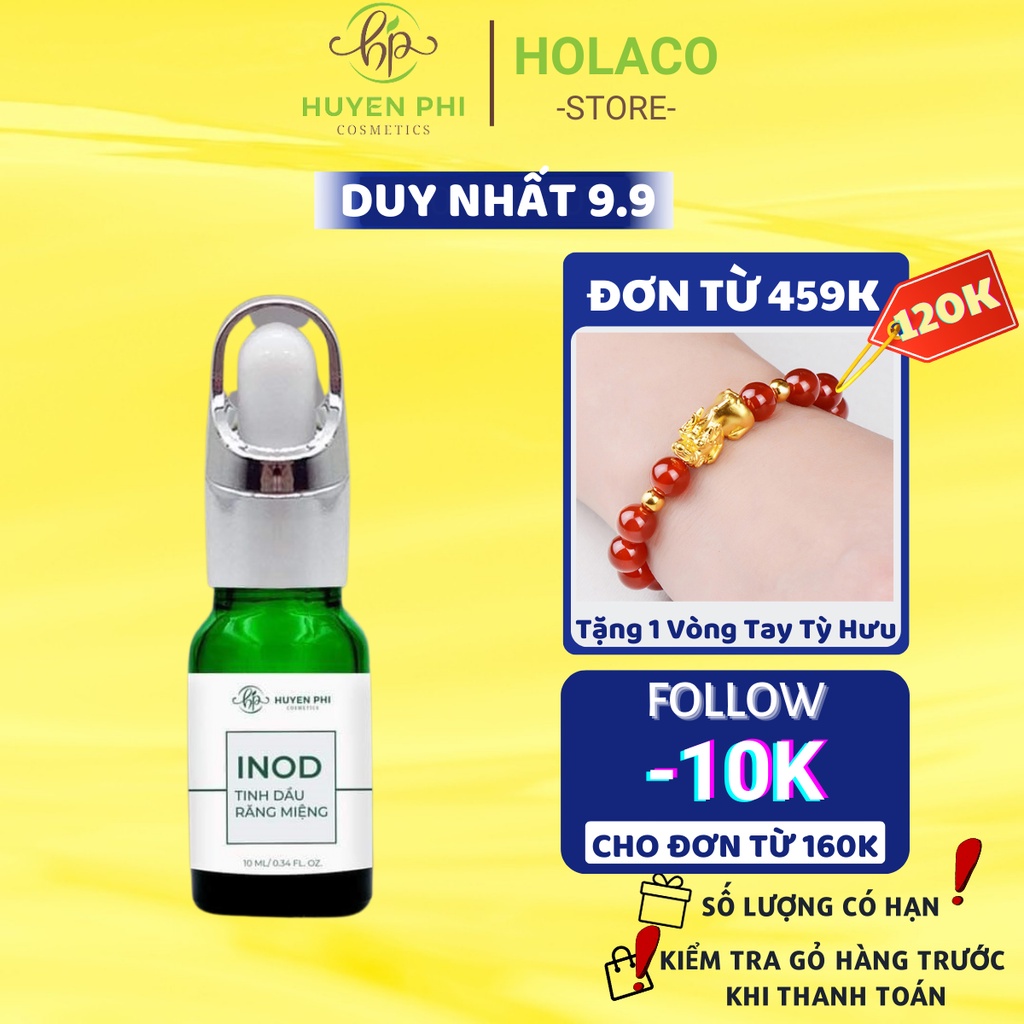 Inod hôi miệng Huyền Phi, tinh dầu răng miệng hết mùi hôi miệng, nhiệt miệng, viêm lợi, chảy máu chân răng