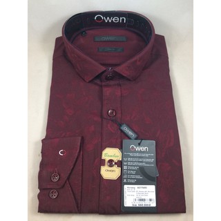 Áo sơ mi dài tay Owen đỏ đô AS17569D