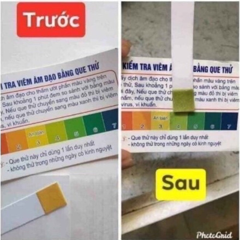 Combo 4 Que thử viêm nhiễm phụ khoa nhanh chính xác Que test nấm ngứa âm đạo