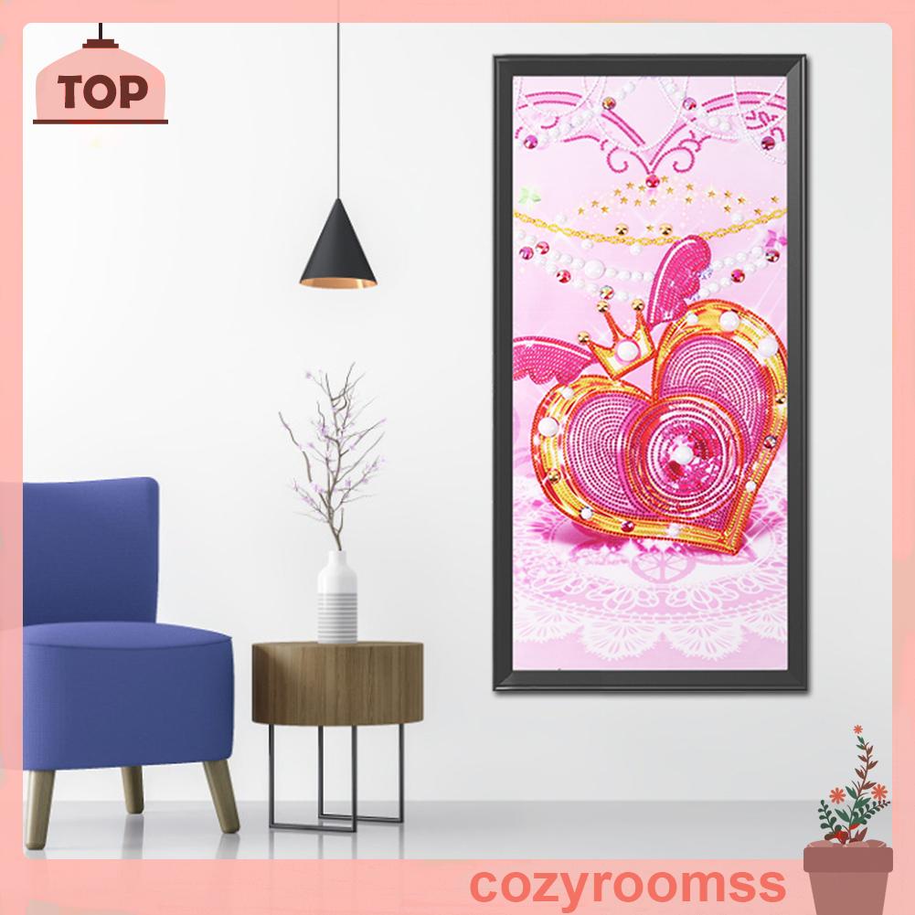 Tranh đính đá hình đồng hồ và hoa 5D nghệ thuật tự làm thủ công